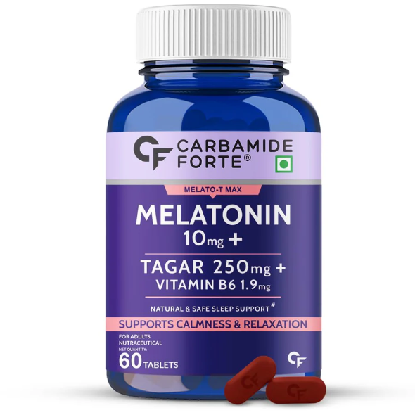 Carbamide Forte Melatonin 10 mg Sleeping Pills with Tagar 250 mg 60 Tablets 60 servings