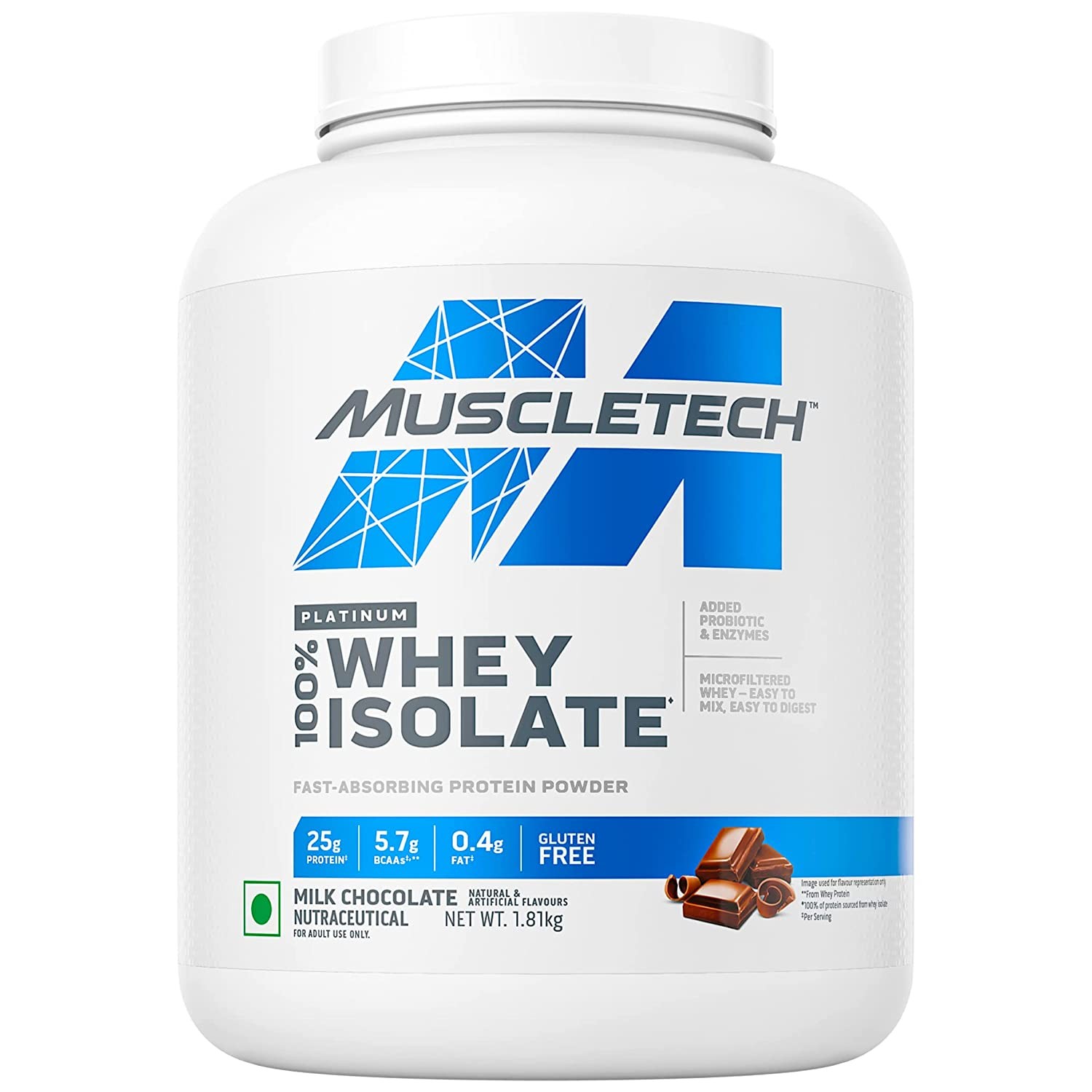 MuscleTech Platinum 100% Whey Isolate, Protein 1.81kg 57 servings
