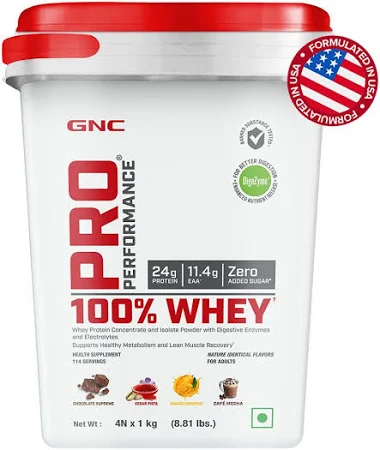 GNC 100% pro performance whey 4kg 102 serving