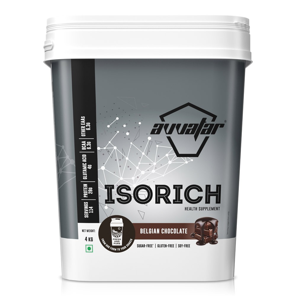 Avvatar Isorich whey Protein isolate 4 Kg 114 servings