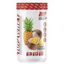 1up Nutrition whey 100% premium whey protein + hydrolyzed whey isolate 2Lbs (cocunut pineapple)