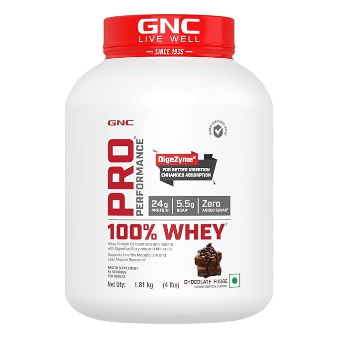 GNC Pro Performance 100% Whey Protein concentrate 1.81kg 51 servings