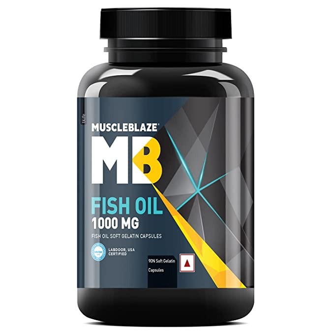 MuscleBlaze Omega 3 Fish Oil Capsules 1000mg