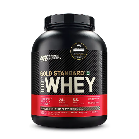 Optimum nutrition gold standard whey 2.27kg 74 servings | Indian Manufacturing |