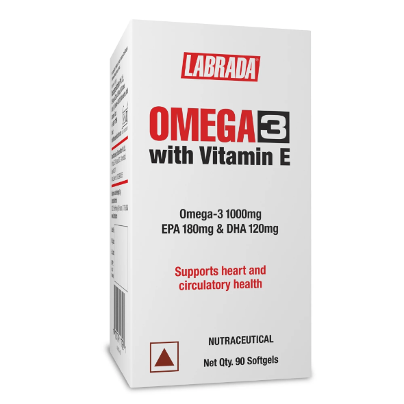 Labrada double strength omega-3 fish oil with vitamin E | 90 servings |