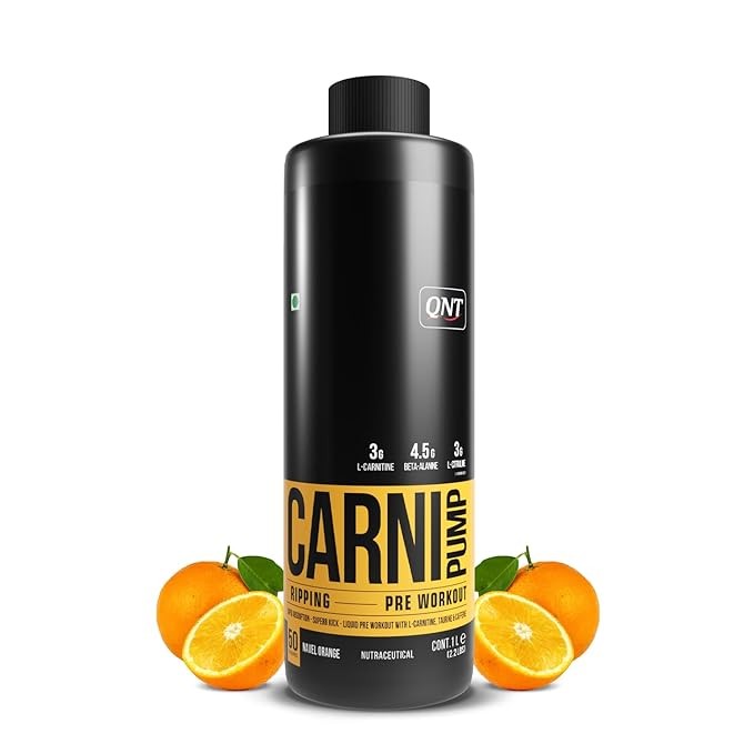 QNT CARNI-PUMP Explosive Liquid Pre-Workout Pre Workout drink for men & women 1 liter | 50 servings |