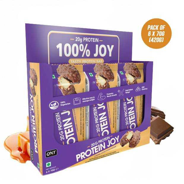 QNT Protein Joy 20g Protein Bar 6 Bar(S) X 70g | caramel cookies |
